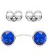 Серьги-гвоздики родий Swarovski Камень 0,8 см (на основании)