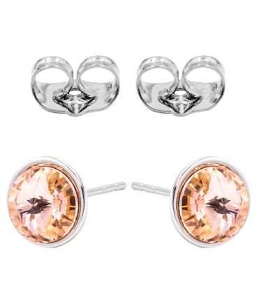 Сережки-гвоздики Swarovski родій