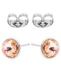 Сережки-гвоздики Swarovski родій