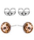 Серьги-гвоздики Swarovski родий