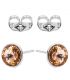 Серьги-гвоздики Swarovski родий
