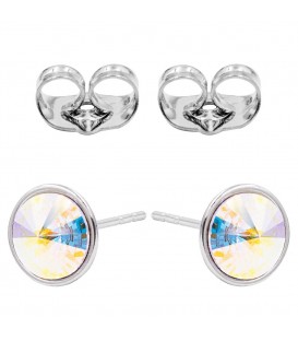 Сережки-гвоздики Swarovski родій