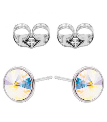 Сережки-гвоздики Swarovski родій