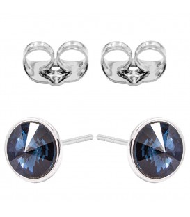 Сережки-гвоздики Swarovski родій