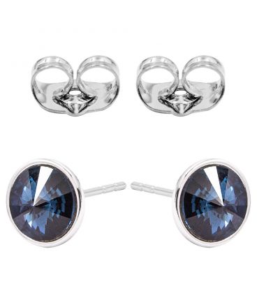 Сережки-гвоздики Swarovski родій