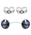 Сережки-гвоздики Swarovski родій
