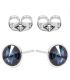 Сережки-гвоздики Swarovski родій