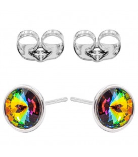 Сережки-гвоздики Swarovski родій