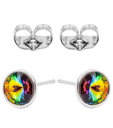 Серьги-гвоздики Swarovski родий