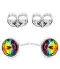 Сережки-гвоздики Swarovski родій
