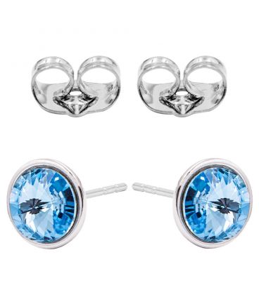 Серьги-гвоздики Swarovski родий