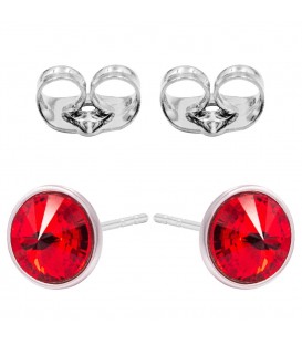 Сережки-гвоздики Swarovski родій