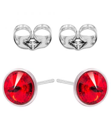Сережки-гвоздики Swarovski родій