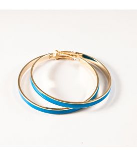 Серьги-кольца эмаль широкие, 6 см