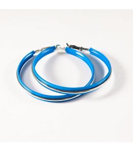 Серьги-кольца эмаль широкие, 6 см