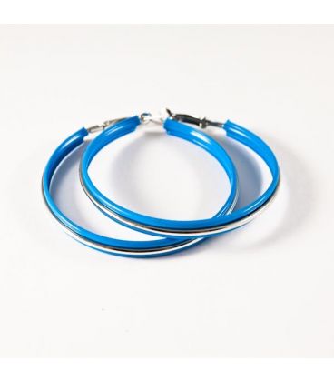 Серьги-кольца эмаль широкие, 6 см