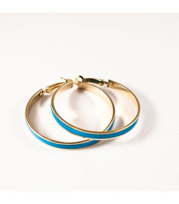 Серьги-кольца эмаль тонкие, 5 см