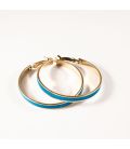 Серьги-кольца эмаль тонкие, 5 см