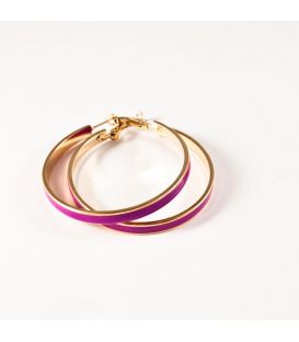 Серьги-кольца эмаль тонкие, 5 см