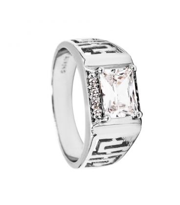 Печатка Xuping родій "Прямокутний камінь" медичне золото