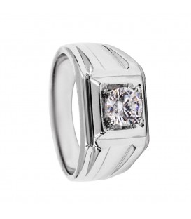 Кільце Xuping родій "печатка з каменем" медичне золото