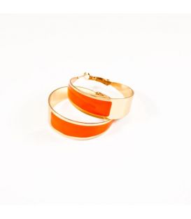 Серьги эмаль широкие (кольцо 4 см.)