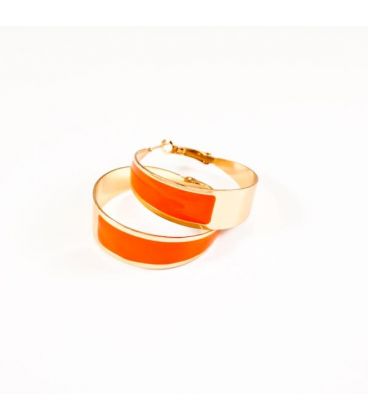 Серьги эмаль широкие (кольцо 4 см.)