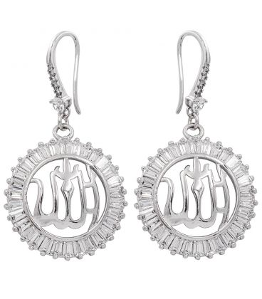 Серьги-подвески родиум