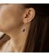 Сережки Swarovski Крапля у подвійній оправі