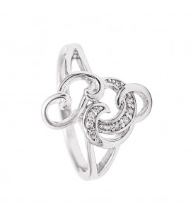 Кільце родіум "Завитки"