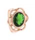 Кольцо позолота "Перстень – зеленый камень"