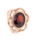 Кільце позолота "Перстень – червоний камінь"