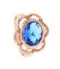 Кольцо позолота "Перстень – голубой камень"