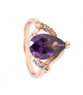 Кільце позолота Крапля-камінь