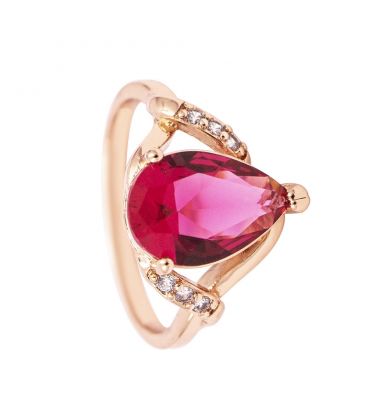 Кільце позолота Крапля-камінь