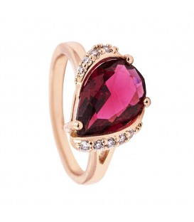 Кільце позолота Крапля-камінь