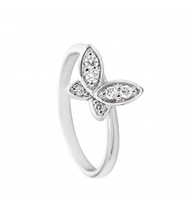 Кольцо “Бабочка” родиум