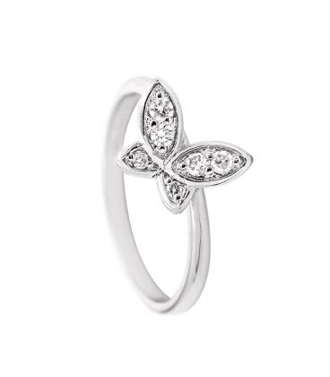 Кольцо “Бабочка” родиум