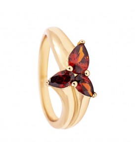 Кольцо “Цветик” лимонная позолота (Медицинское золото)