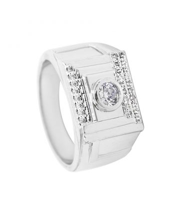 Кільце Печатка родіум