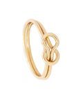 Кольцо “Петля” лимонная позолота (Медицинское золото)