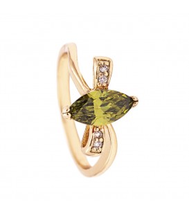 Кільце "Бантік" лимонна позолота (Медичне золото)