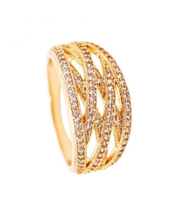 Кільце лимонна позолота "Плетіння"