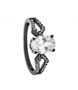 Кільце чорний родіум "Камінчик"