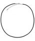 Шнурок на шею черный каучуковый 0.2/55+5.5 см родиум