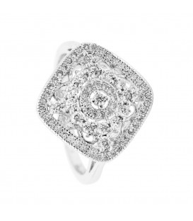 Кільце Xuping "Візерунковий ромб" родіум