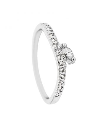 Кольцо “Лепесток” родиум