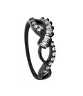 Кольцо “Волна” чёрный родиум