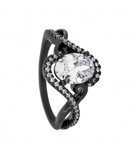 Кільце чорний родіум