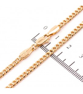 Ланцюжок панцирне плетіння 0,3/50 см лимонна позолота (Медичне золото)